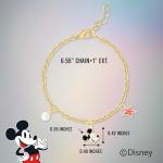 Disney Mickey Mouse Charm Bracelet 6.5" + 1" - Official License Flash Plated 100th Anniversary Limited Edition Bracelet