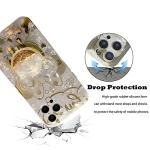 Hosiss Cartoon Case for iPhone 16 Pro 6.3" with HD Screen Protector, with Quicksand Cell Phone Holder Strap Soft TPU Shockproof Protective for Girls Women Minnie