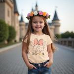 GLIGLITTR Magic Shirt for Toddler Baby Girls Magical Kingdom Tshirt Cute Castle Outfit Holiday Family Vacation Summer Tee Top(Apricot,5-6Years)