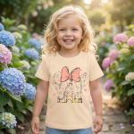 GLIGLITTR Magic Shirt for Toddler Baby Girls Magical Kingdom Tshirt Cute Castle Outfit Holiday Family Vacation Summer Tee Top(Apricot,5-6Years)