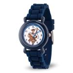 Disney Pixar Toy Story Watch for Boys Ages 3–7 – Featuring Woody Character Dial – Great Gift for Kids Who Love Toy Story Toys and Western Adventures – Blue Bezel and Blue Silicone Strap