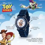 Disney Pixar Toy Story Watch for Boys Ages 3–7 – Featuring Woody Character Dial – Great Gift for Kids Who Love Toy Story Toys and Western Adventures – Blue Bezel and Blue Silicone Strap