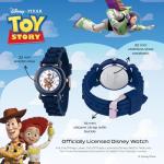 Disney Pixar Toy Story Watch for Boys Ages 3–7 – Featuring Woody Character Dial – Great Gift for Kids Who Love Toy Story Toys and Western Adventures – Blue Bezel and Blue Silicone Strap