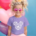 Vieawfi Magic Kingdom Shirts for Girls Magical Castle Fairy Graphic Cute T Shirt Kids Holiday Family Vacation Trip Tee Tops(Purple,120)