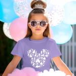 Vieawfi Magic Kingdom Shirts for Girls Magical Castle Fairy Graphic Cute T Shirt Kids Holiday Family Vacation Trip Tee Tops(Purple,120)