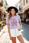 Women Magic Kingdom Shirt Castle Graphic Shirts Casual Family Vacation Holiday T Shirt Cute Short Sleeve Tee Top Purple