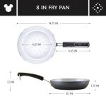 Farberware Disney Monochrome Ceramic Nonstick Frying Pan, Dishwasher Safe, Skillet (8 Inch), Black