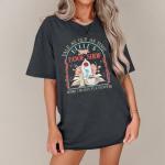 FLOYU Women Belle's Book Shop Shirt Princess Belle T-Shirt Book Lover Tops Casual Magic Kingdom Short Sleeve Shirt