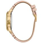 Citizen Eco-Drive Mickey Mouse Shadow, Gold Tone Stainless Steel, Pink Leather Strap, 2-Hand with Sub-Dial, 40mm (Model: BV1132-08W)