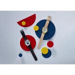 Citizen Eco-Drive Mickey Mouse Shadow, Gold Tone Stainless Steel, Pink Leather Strap, 2-Hand with Sub-Dial, 40mm (Model: BV1132-08W)