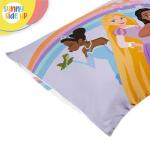 Sunny Side Up Disney Princess 2 Pack Reversible Pillowcases - Double Sided Pillow Covers Features Moana, Belle & Rapunzel, Kids Super Soft Bedding