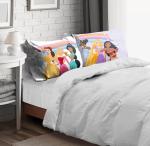 Sunny Side Up Disney Princess 2 Pack Reversible Pillowcases - Double Sided Pillow Covers Features Moana, Belle & Rapunzel, Kids Super Soft Bedding