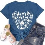 Women Magic Kingdom Castle Shirt Funny Fairy Graphic Tshirt Family Holiday Vacation Short Sleeve Tops Blue