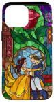 Disney Beauty and The Beast Belle and Prince Stained Glass Case for iPhone 16 Pro Max
