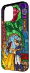 Disney Beauty and The Beast Belle and Prince Stained Glass Case for iPhone 16 Pro Max