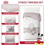 Jay Franco Disney Mickey Mouse Twin Size Comforter Set - 5 Piece Bedding Includes Sheet Set & Pillow Covers - Super Soft Cozy Bedding