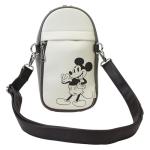 Loungefly Disney Mickey and Friends Faux Leather and Canvas Water Bottle Crossbody Bag