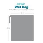 Bumkins Disney Waterproof Wet Bag for Baby, Travel, Swim Suit, Cloth Diapers, Pump Parts, Pool, Beach, Gym Clothes, Toiletry, Hook to Stroller, Daycare, Zip Reusable Wetdry Packing, Minnie Mouse Icon