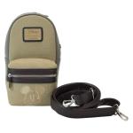 Loungefly Disney Mickey and Friends Faux Leather and Canvas Water Bottle Crossbody Bag