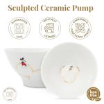 Disney Mickey Mouse Gold Icon Ceramic Cereal Bowls – Elegant Cereal Bowl Set & Collectible Dinnerware for Everyday Use – Set of 4 Officially Licensed Kitchen Accessories