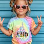 Magical Shirt for Girl: Magic Kingdom Prinecess Tshirt Princess Shirts Youth Girls Cute Tie Dye Family Vacation Trip Tee