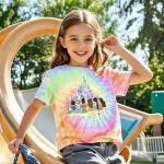 Magical Shirt for Girl: Magic Kingdom Prinecess Tshirt Princess Shirts Youth Girls Cute Tie Dye Family Vacation Trip Tee