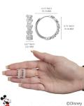 Disney Mickey Mouse Silver Hoop Earrings for Women