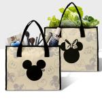 Disney Aesthetic Canvas Tote Bag with Zipper