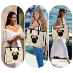 Disney Aesthetic Canvas Tote Bag with Zipper