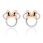 Minnie Mouse Sterling Silver Silhouette Stud Earrings