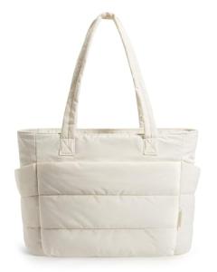Disney-Inspired Lightweight Quilted Tote Bag – Beige