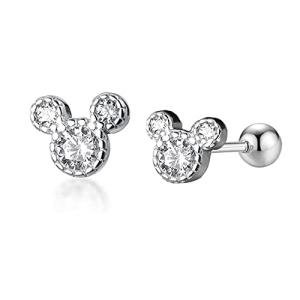 Cute Disney Mouse Stud Earrings with Zirconia