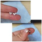 Cute Disney Mouse Stud Earrings with Zirconia