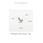 Cute Disney Mouse Stud Earrings with Zirconia