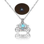 Glow-in-the-Dark Pumpkin Carriage Necklace for Women