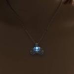 Glow-in-the-Dark Pumpkin Carriage Necklace for Women