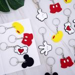 24 Pcs Cute Mickey Mouse Silicone Keychains