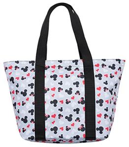 Mickey and Minnie Icon Print Travel Tote Bag