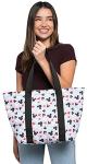 Mickey and Minnie Icon Print Travel Tote Bag
