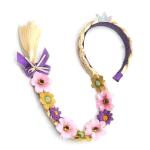 Rapunzel Long Braided Wig with Tiara for Girls