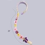 Rapunzel Long Braided Wig with Tiara for Girls