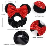 Disney Mouse Ear Sequin Hair Bow Scrunchies
