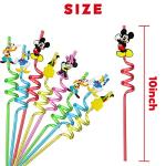 25 Disney Mouse Straws Party Supplies with Brushes