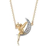 Tinker Bell 18-Inch Moon Pendant Necklace