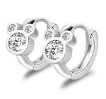 Disney Mouse Charms Sterling Silver Huggie Earrings