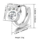 Disney Mouse Charms Sterling Silver Huggie Earrings