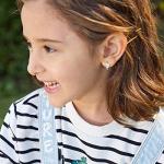 Disney Mouse Charms Sterling Silver Huggie Earrings