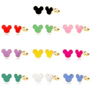 10 Pairs Colorful Mouse Earrings for Women & Teens