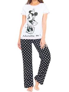 Minnie Mouse Women's Cotton Pajama Set, Size Large