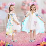 Rainbow Mermaid Dress Up Cape Gift Set for Girls